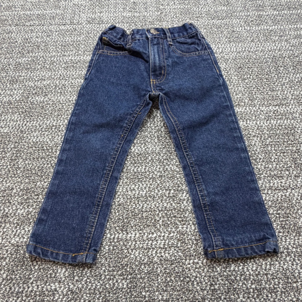 English Laundry Preloved Toddler Boys Dark Wash Denim Jeans 24M Lion Logo